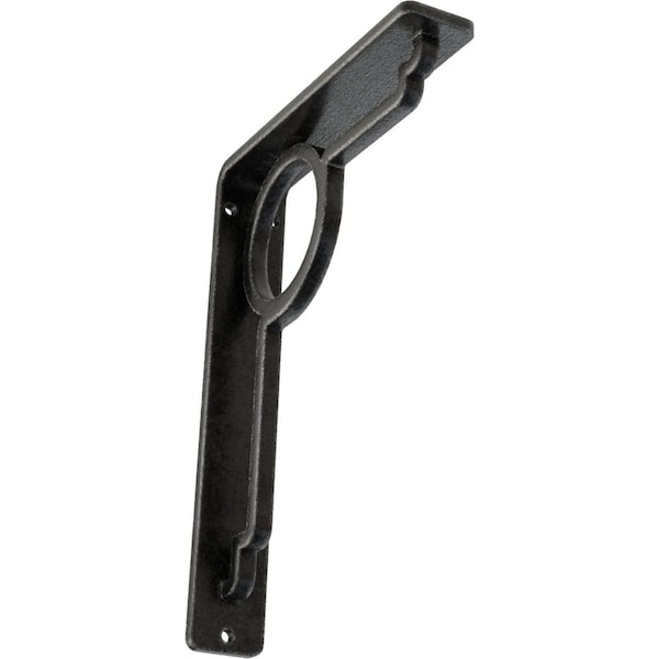 Ekena Millwork Maria Wrought Iron Bracket, (Single center brace), Antiqued Pewter 1 1/2"W x 5 1/2"D x 8"H BKTM01X05X08SMAAPW - main
